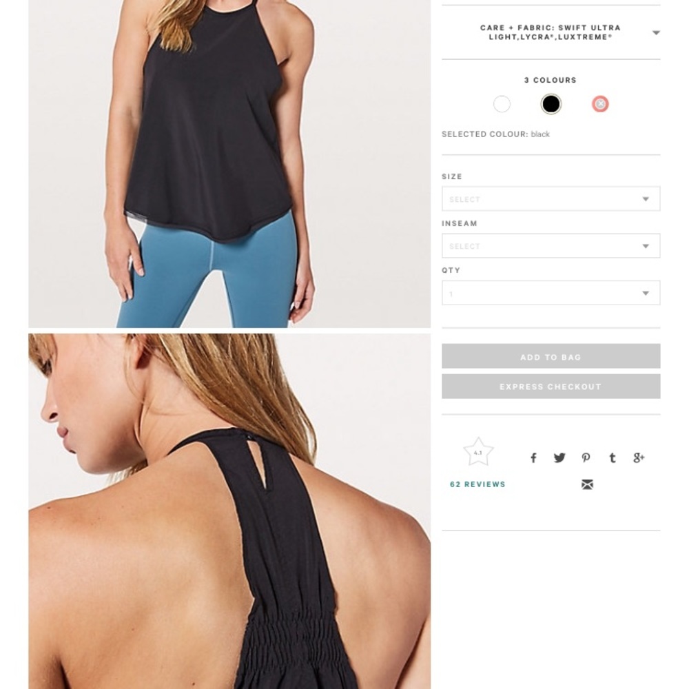 Lululemon Free Spirit Tank NWT